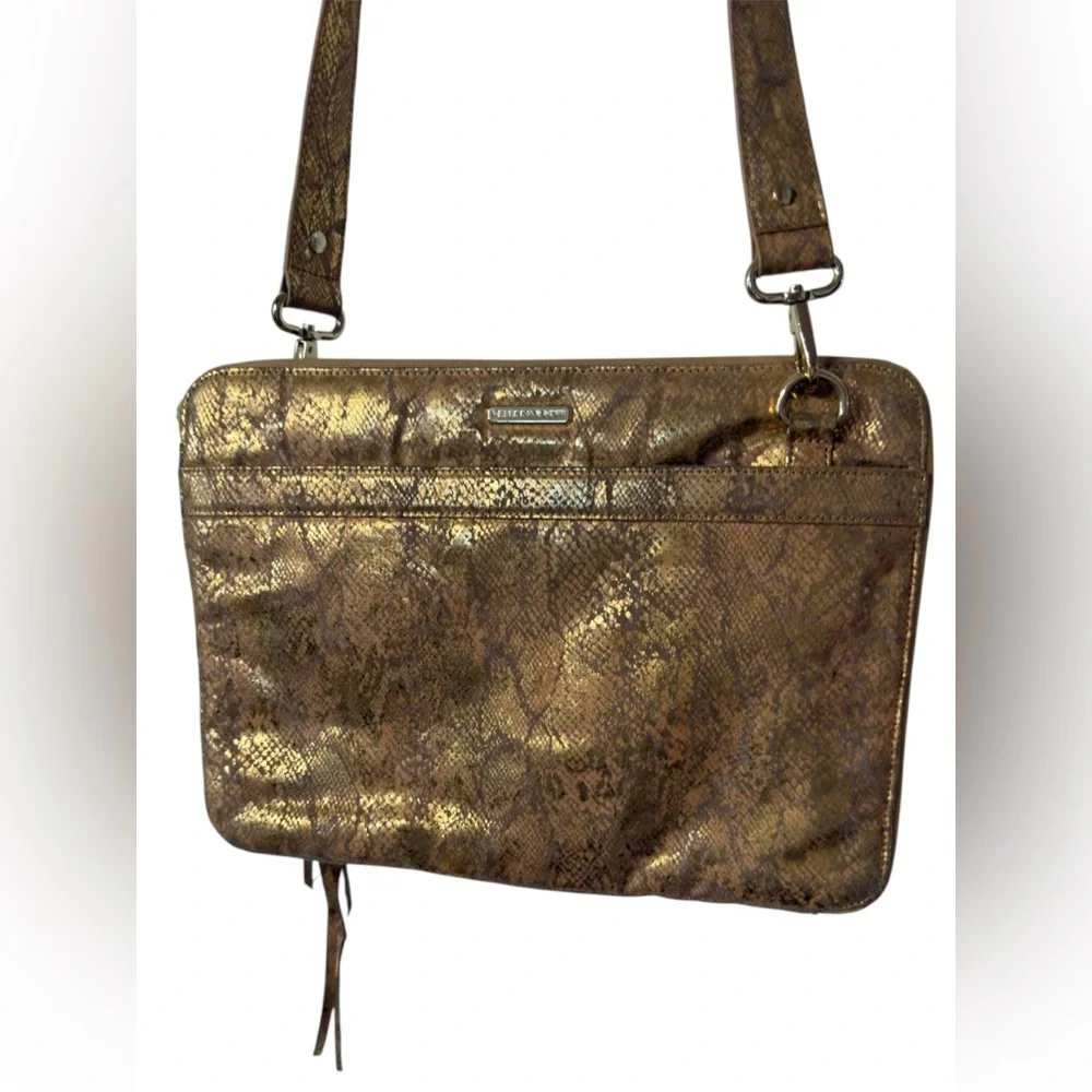 Rebecca Minkoff‎ Snakeskin laptop Metallic case